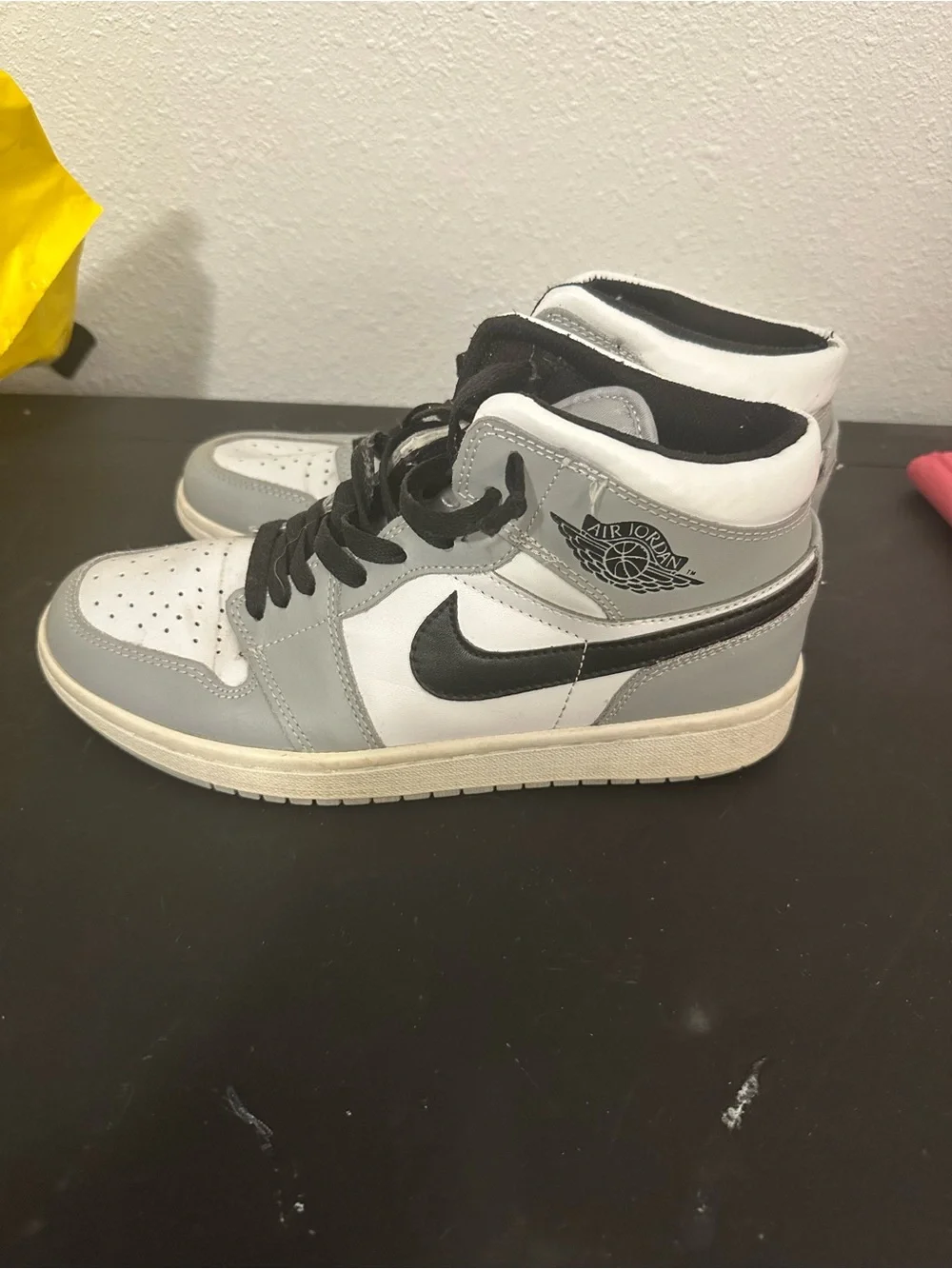 Jordan Air Jordan 1 Mid Sneakers - White, Gray & Black